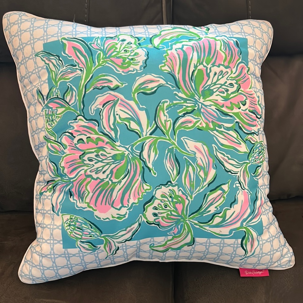Lily Pulitzer Square Decorative Throw Cushion Pillow 20” x20”